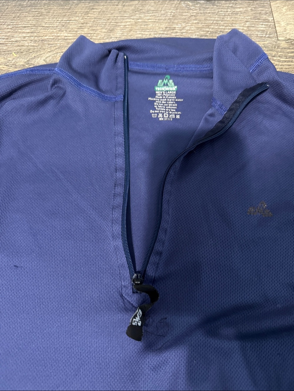 Eastern Mountain Sports EMS Men's Quarter-Zip TechWick Pullover - Picture 3 of 7